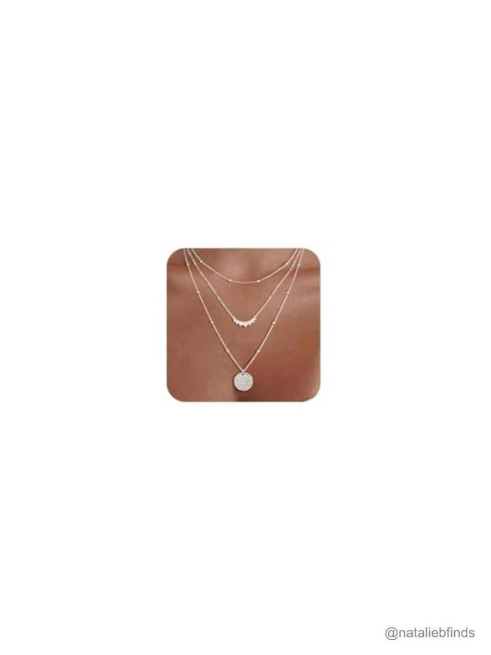 Layered Necklaces for Women 14k Gold Plated Dainty Coin Chain Pendant Set